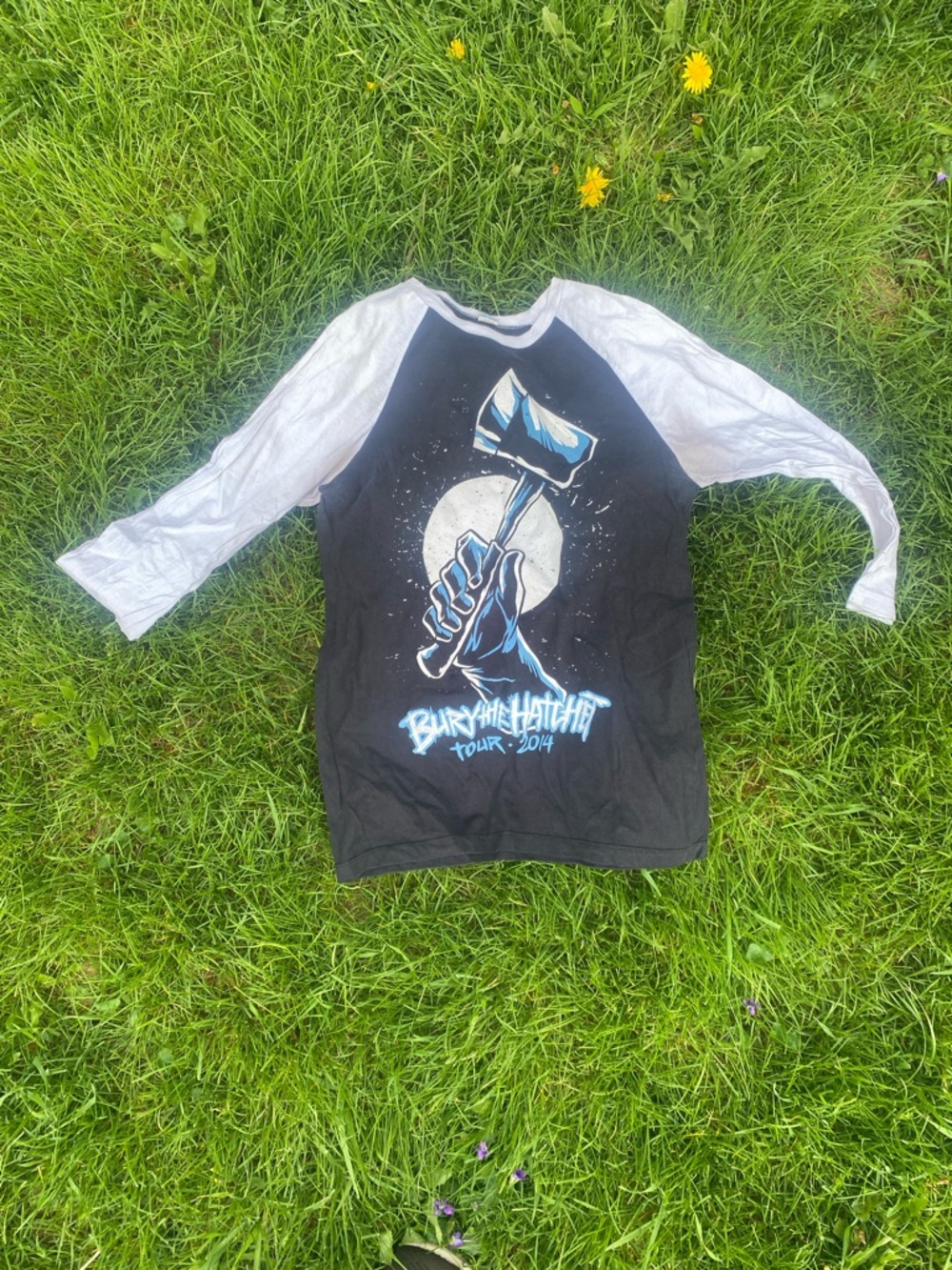RARE Falling in Reverse Bury the Hatchet tour 2014 Baseball Raglan Black M